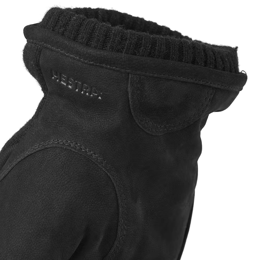 Hestra Noah Wool Nubuk - Black/Black details