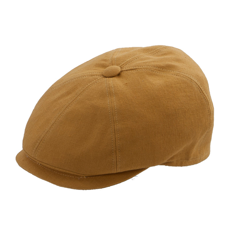 Gatsby Cap Leinen - Ocker