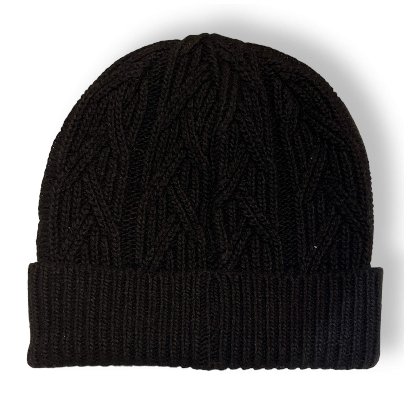 Cahsmere Merino knitted Beanie - Black