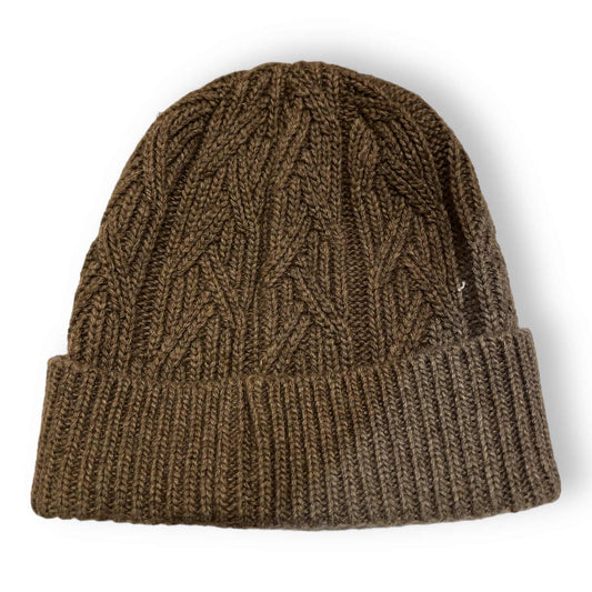 Cahsmere Merino knitted Beanie -Brown