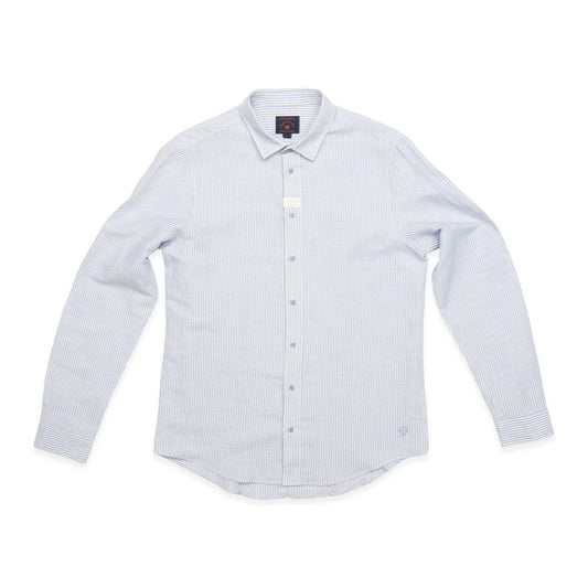 Enrico Grass Shirt - Navy Stripe