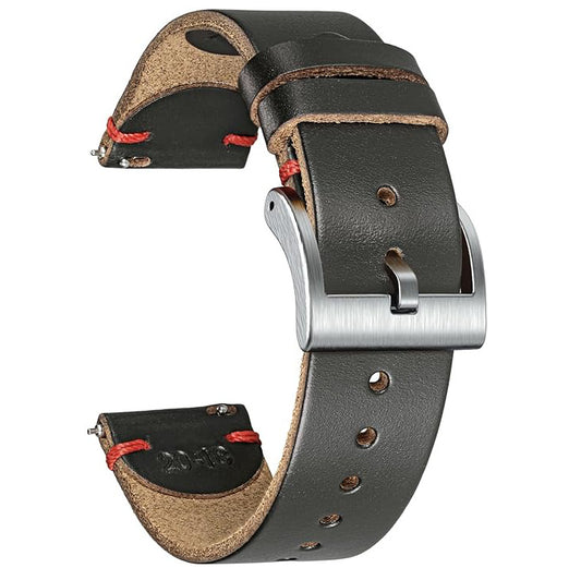 Horween Horsehide Leather Watch Strap - Black