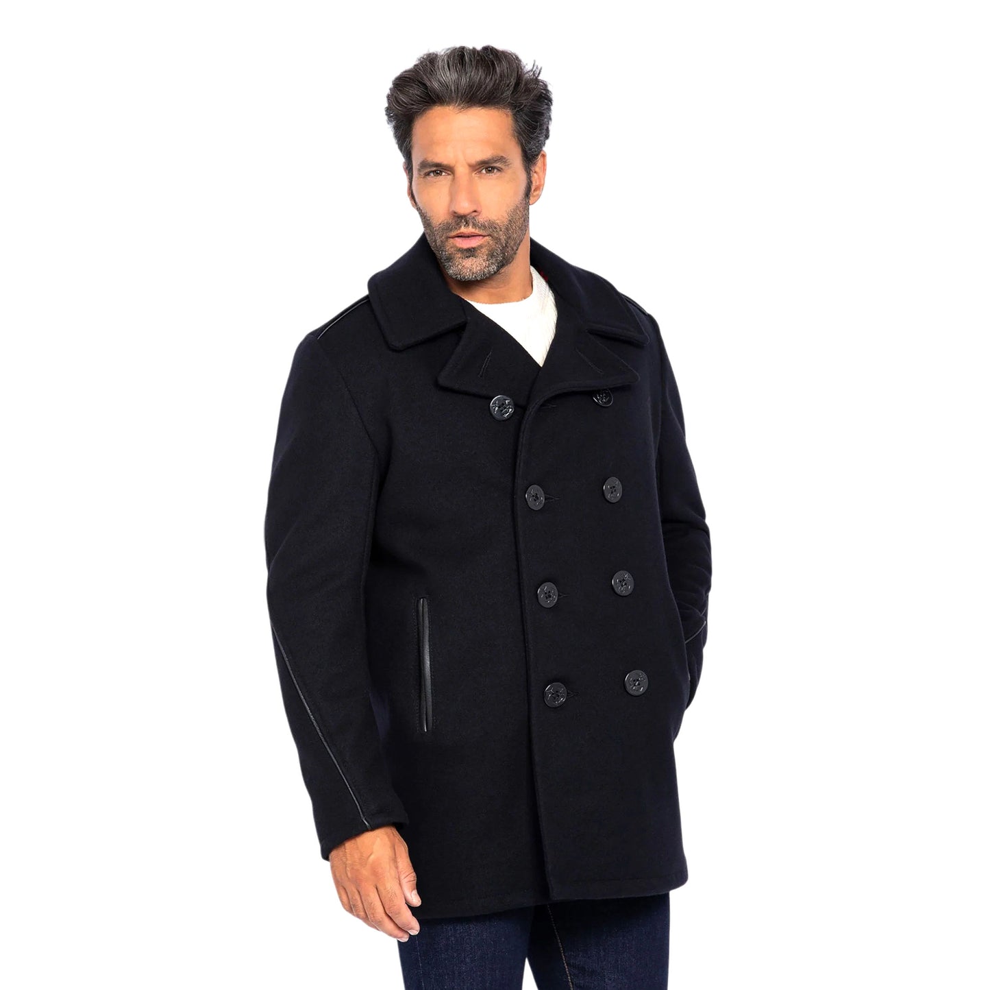 740C Peacoat wool - Navy