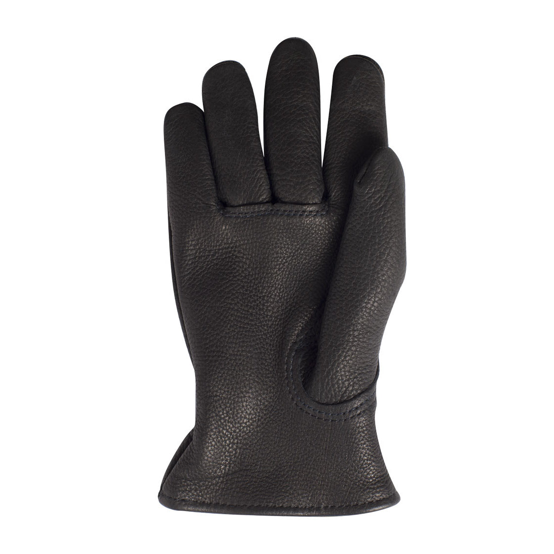 Hirschleder Handschuh gefüttert 95232 – Schwarz
