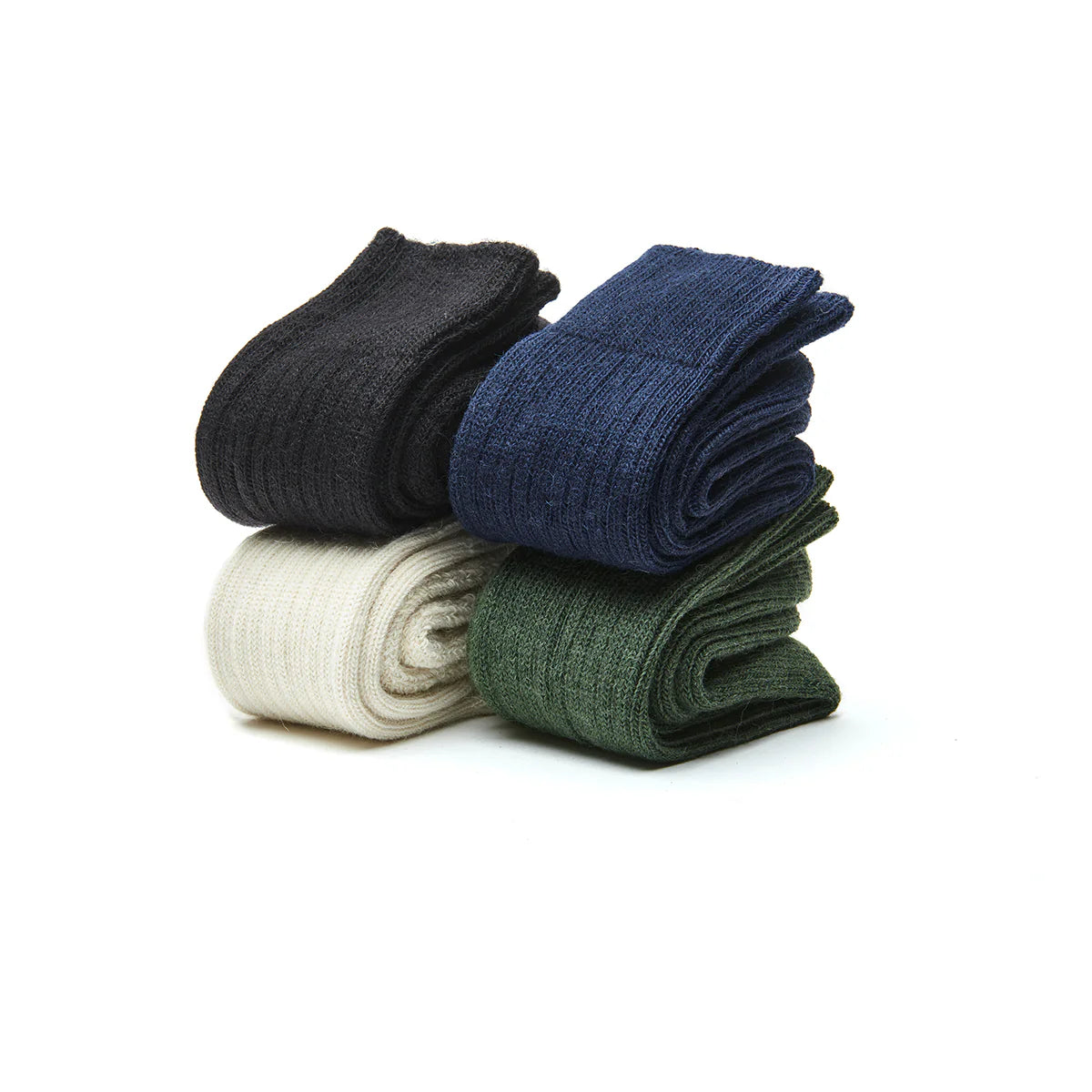 Alpaca Wool Cushion Sock - Black