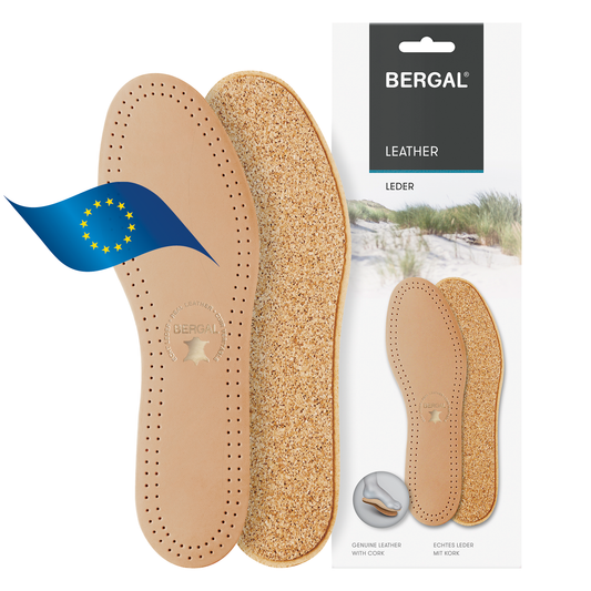 BERGAL Leather Insole – Vegetable-Tanned Leather & Cork