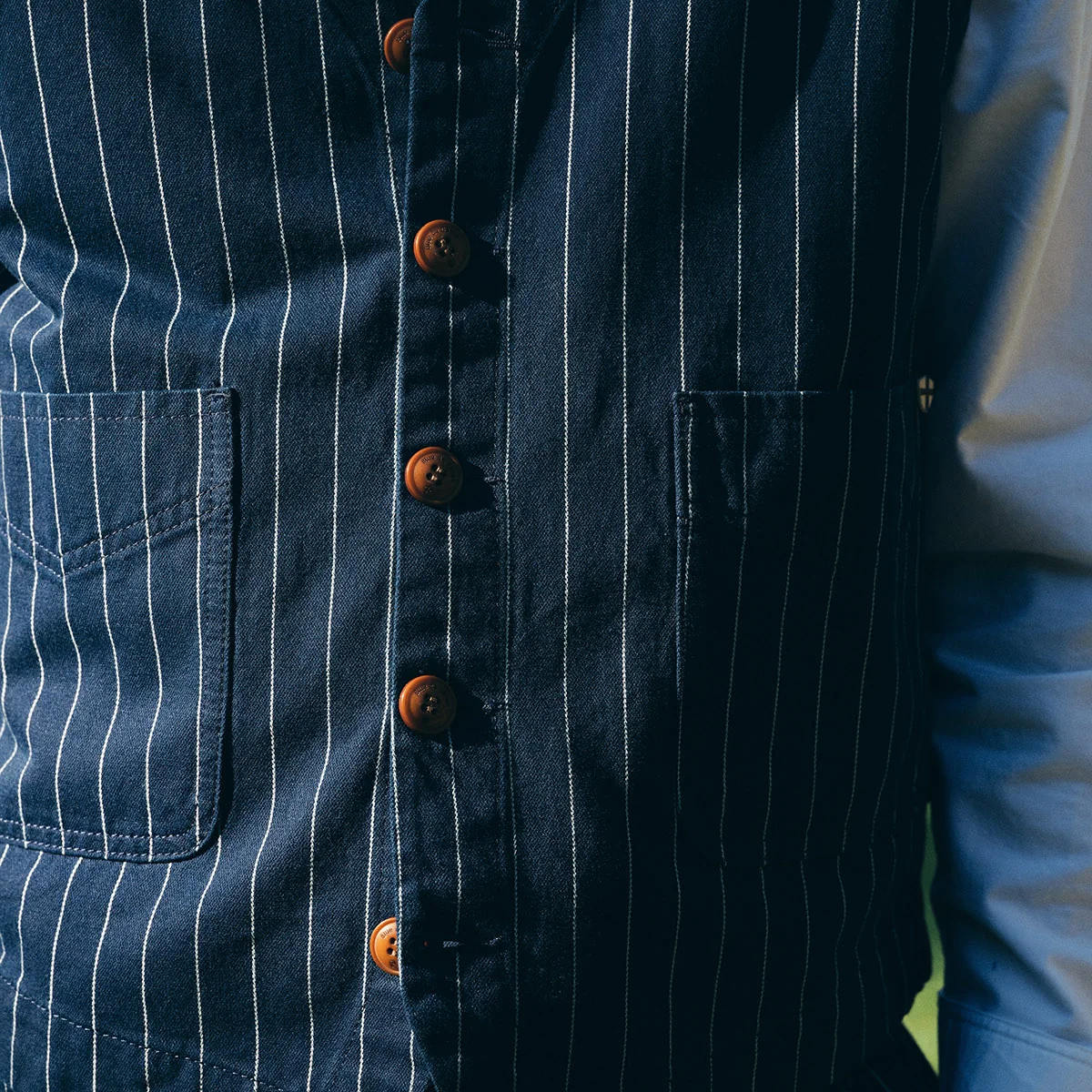 Lumen Toll Gilet - Navy Stripe