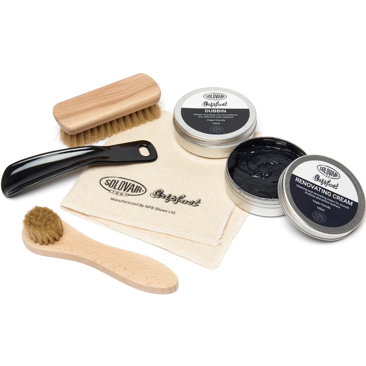 Shoe Care Kit - Black & Natural Renovating Creme