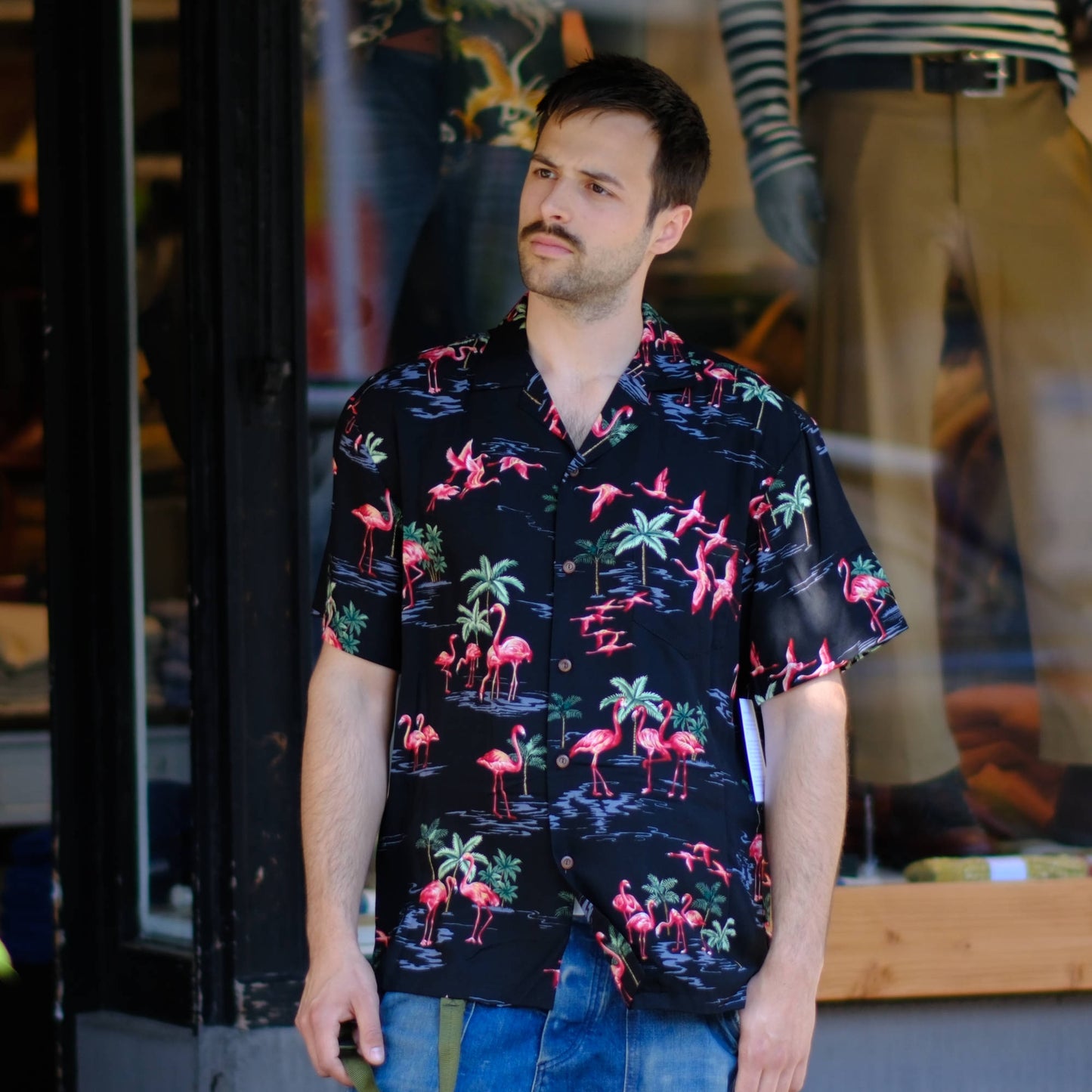 Paradise Found Fine Flamingos Hawaii Shirt – Midnight Rayon