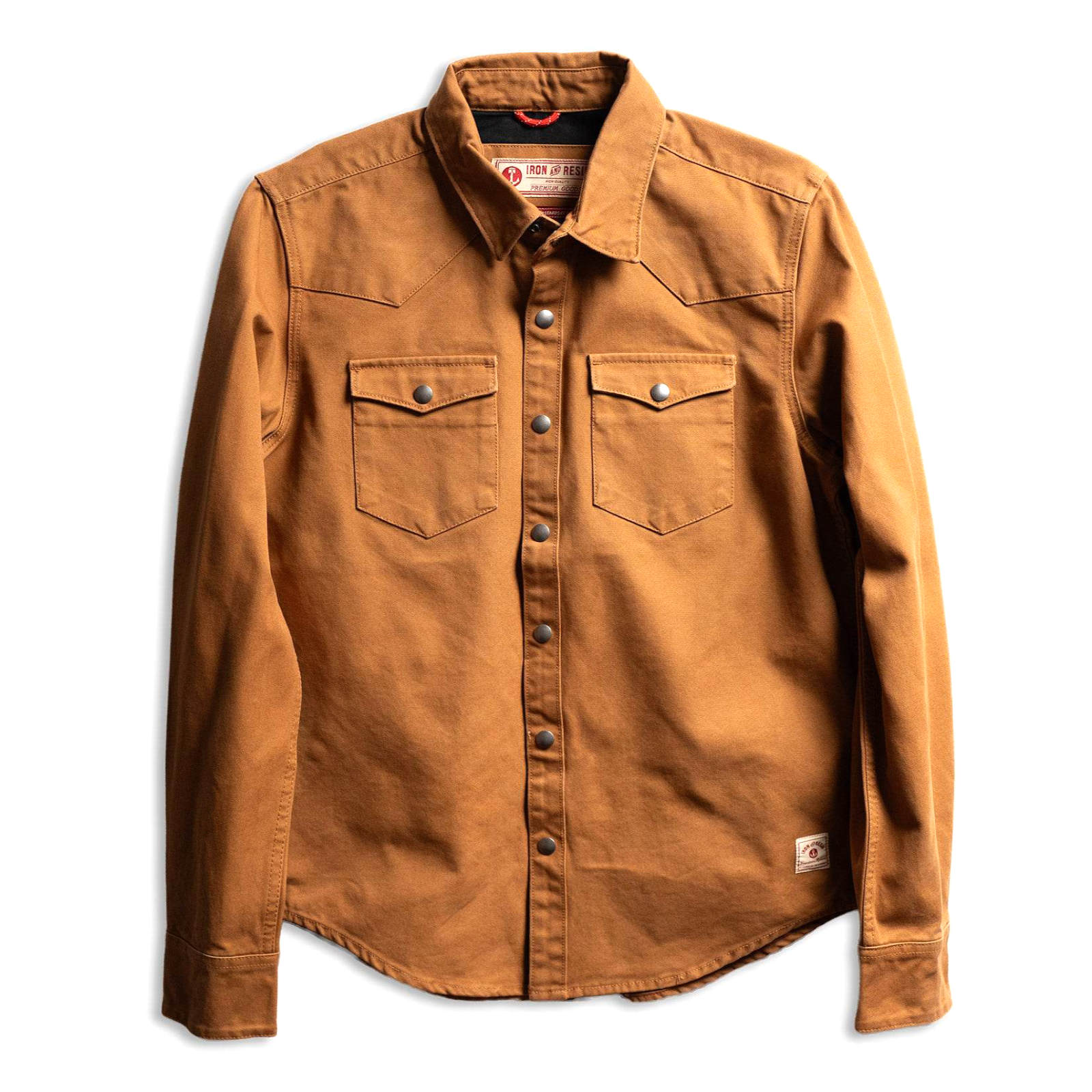 Iron and Resin Fenceline Duck Canvas Shirt - Cognac Raw