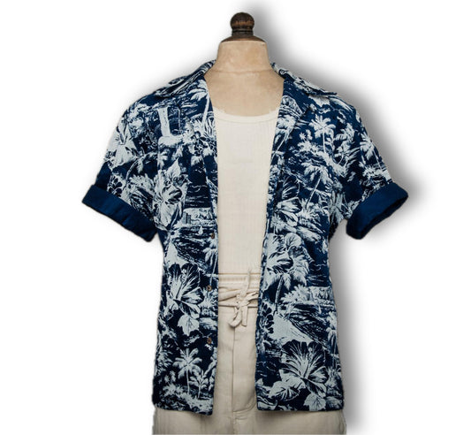 Indigo Hawaian Terry Shirt