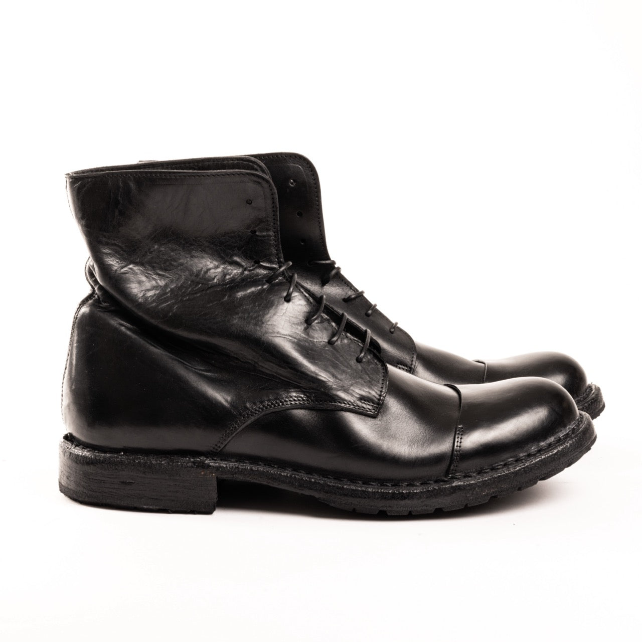 Moma Tronchetto Toe-Cap Waxed 51309 - Nero