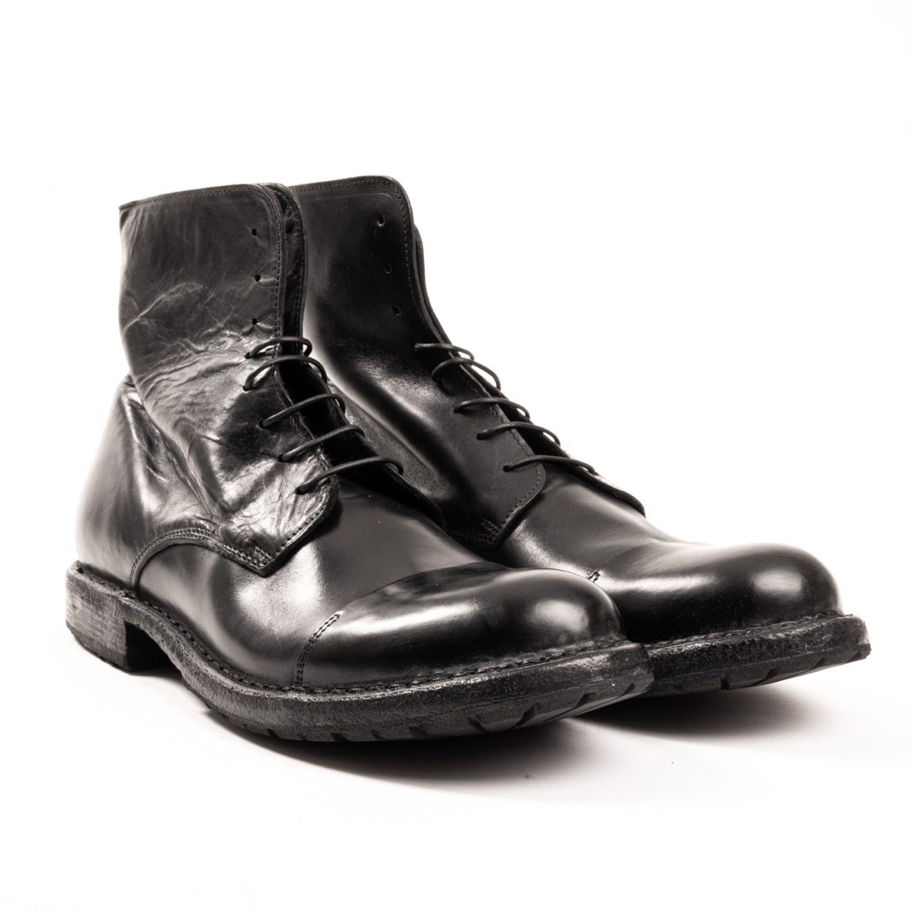 Moma Tronchetto Toe-Cap Waxed 51309 - Nero