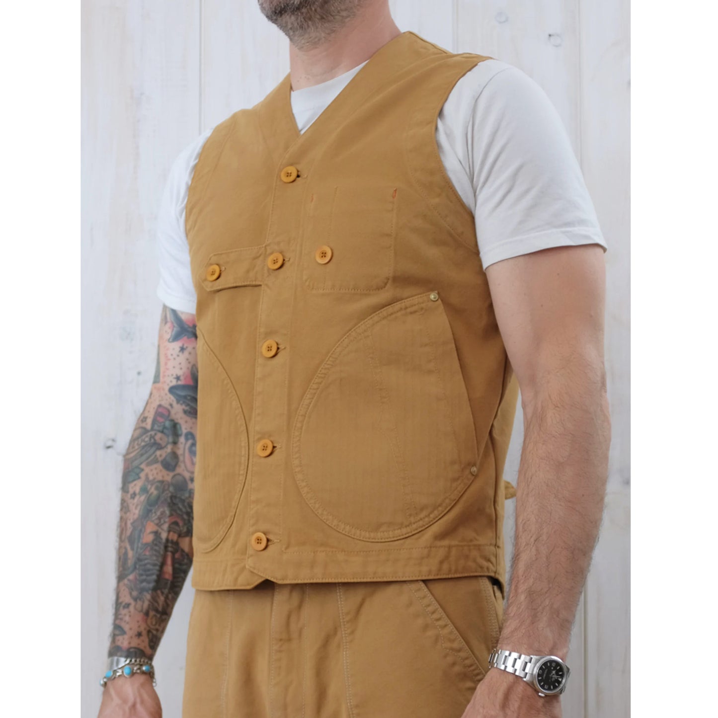 Canvas Vest - Brown