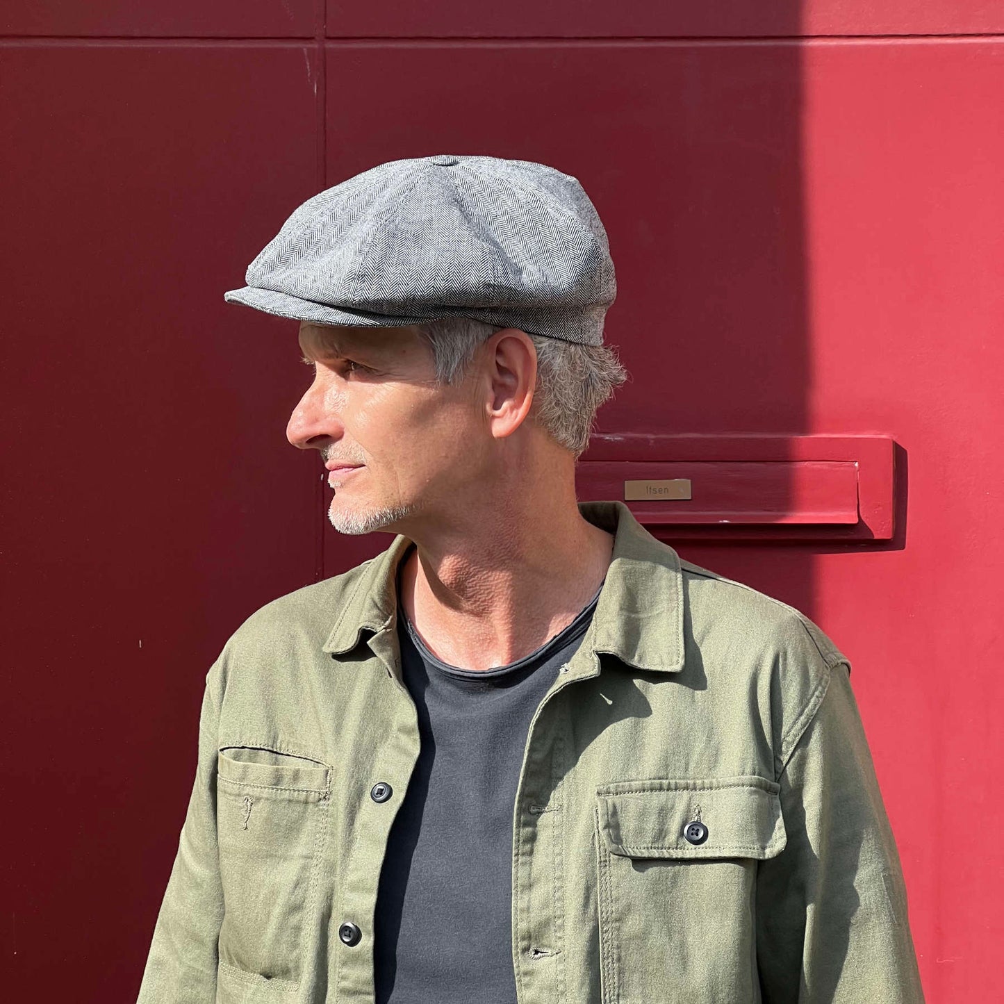 Collegecap Herringbone Leinen Coolmax - Beige