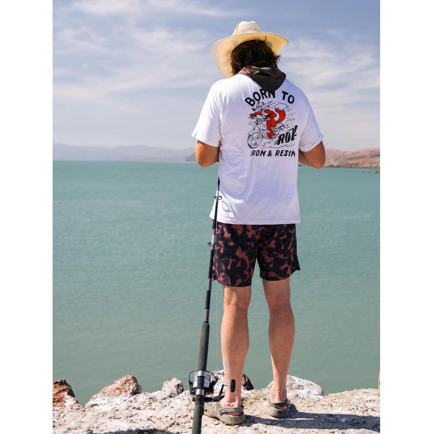 Iron & Resin Foxy Moto Pocket Tee - White