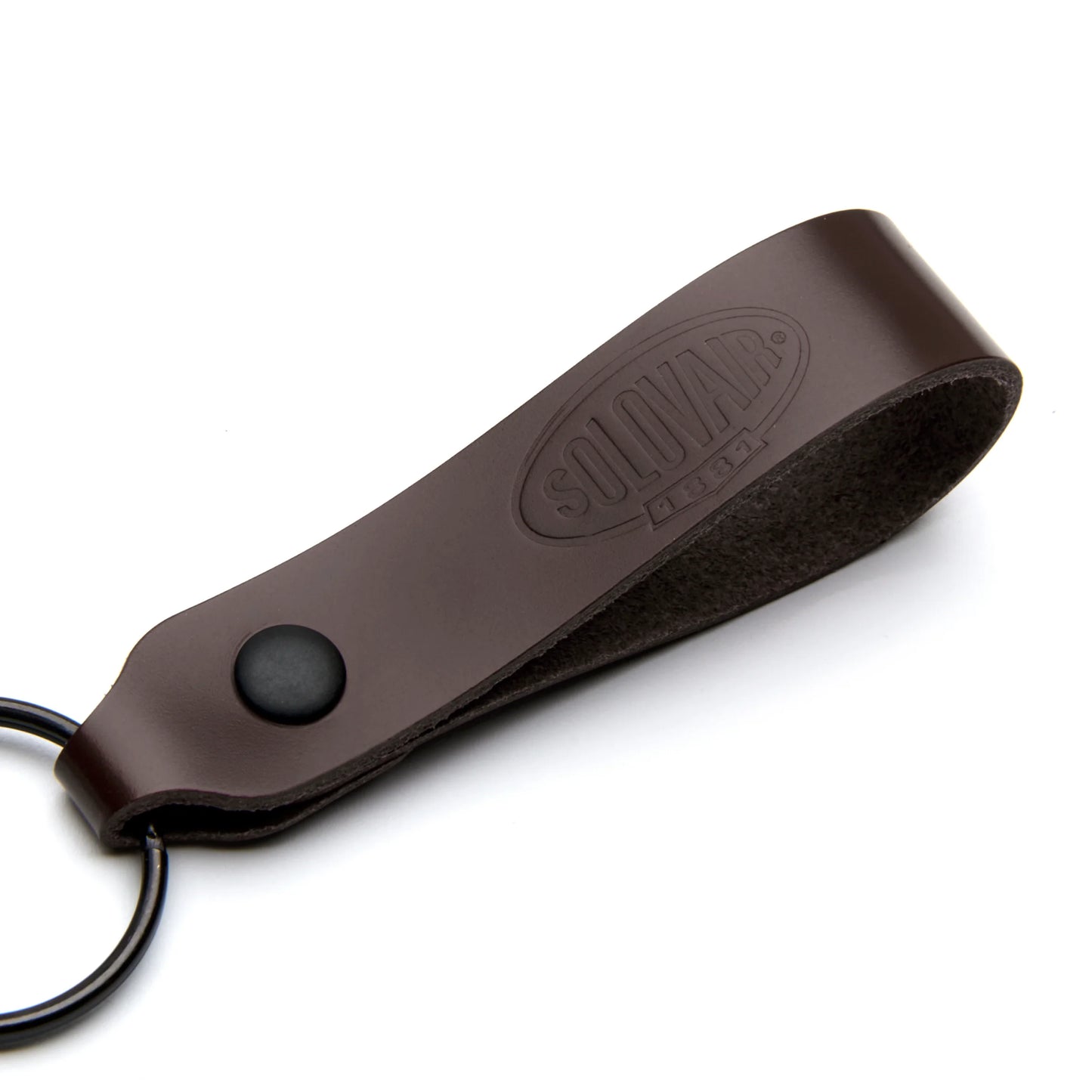 Solovair Leather Keyring - Nut Brown