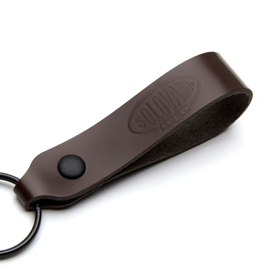 Solovair Leather Keyring - Nut Brown