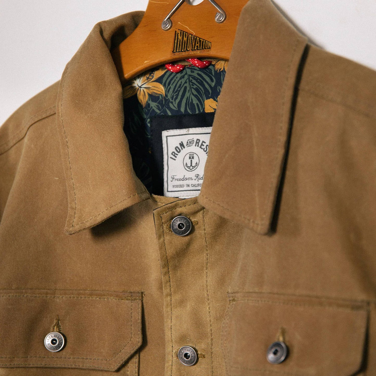 Mechaniker Jacke gewachst – Hellbraun