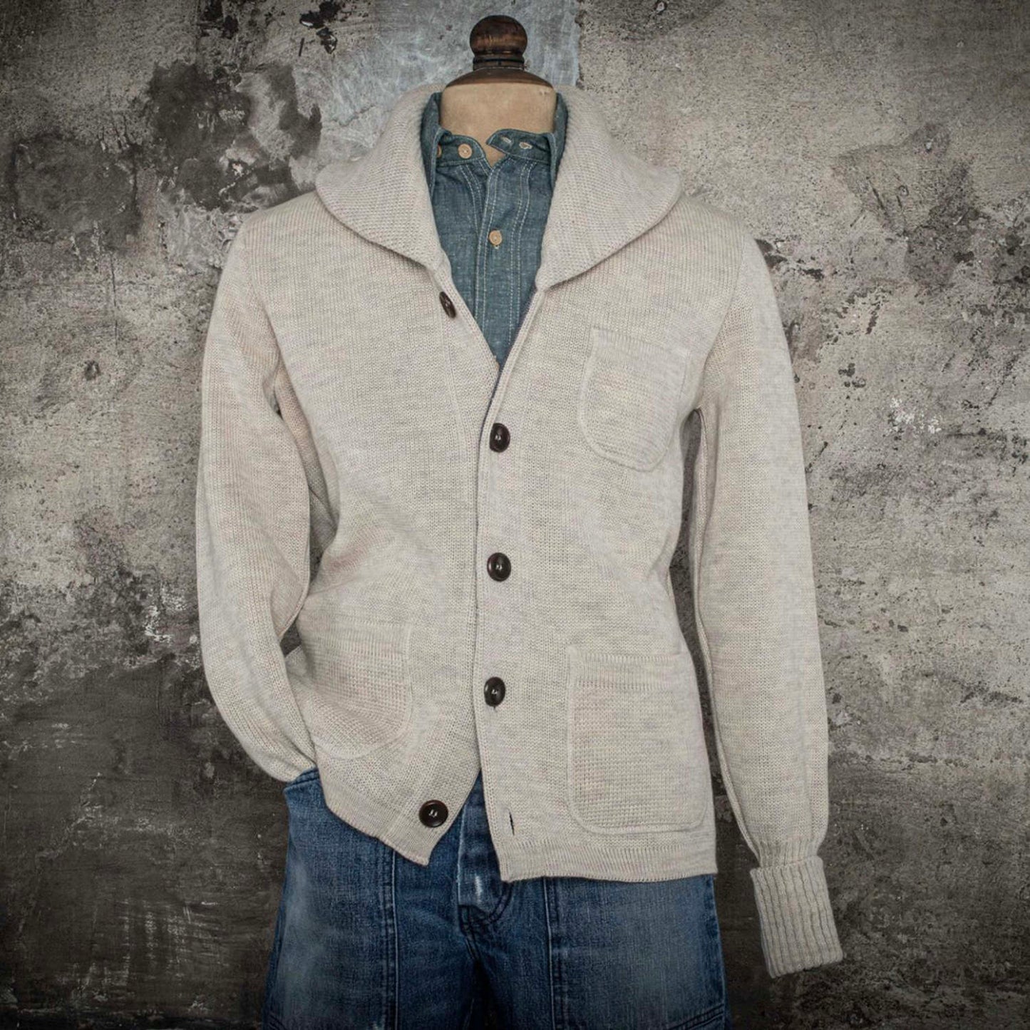 Cardigan Wool L´enfant du Malheur - Natural