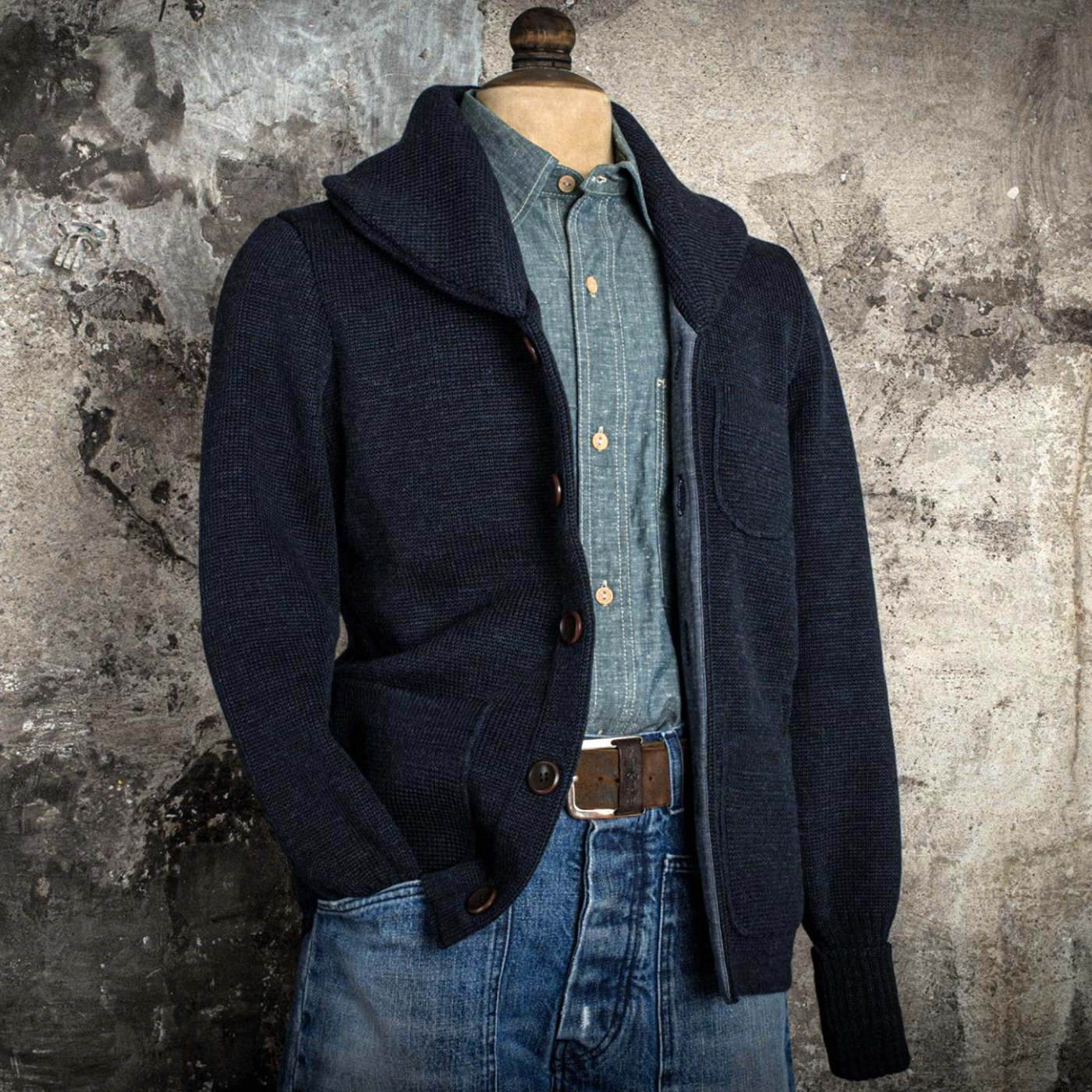 Cardigan Wool L´enfant du Malheur - Navy