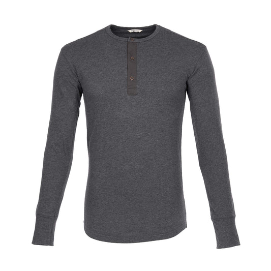 1927 Henley Long Sleeve - Grey Melange