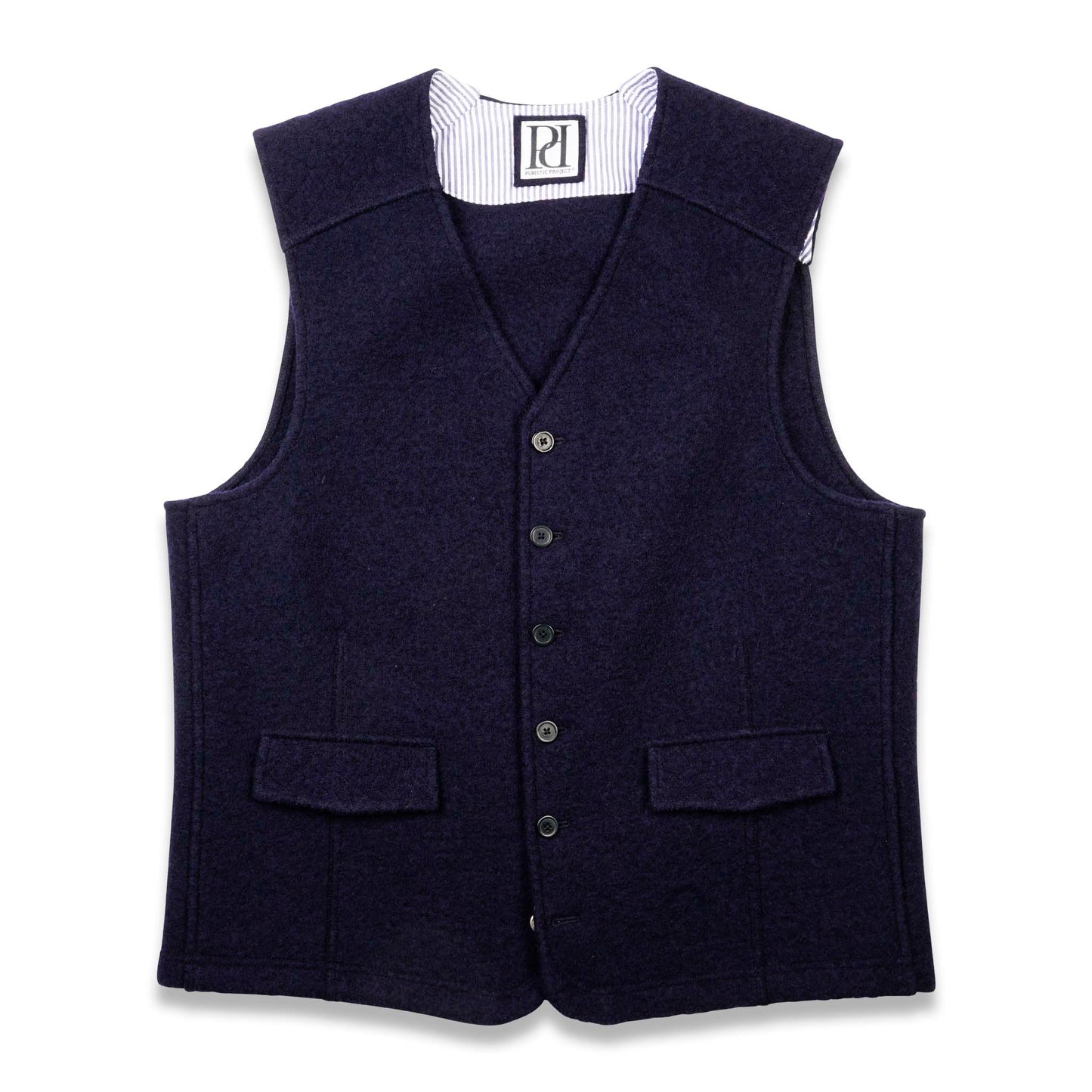 Puristic Project M04 Wool Vest - Navy