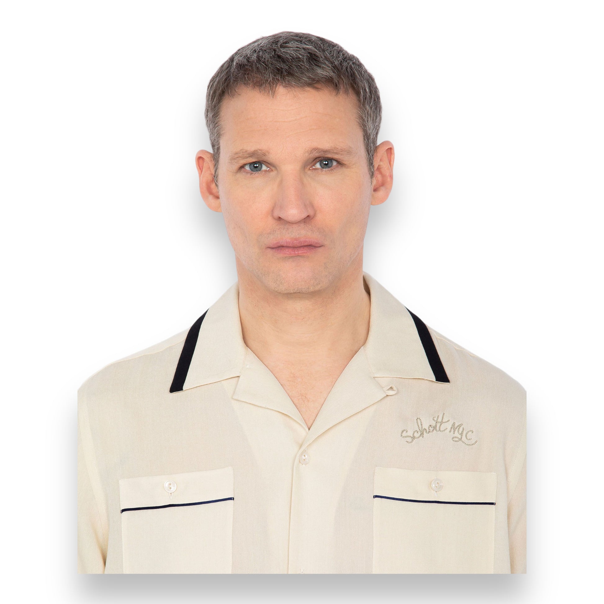 Schott Strike Bowling Shirt - Off White