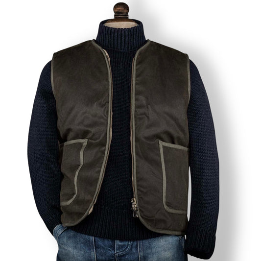 Gilet Discipline Waxed - Kaki