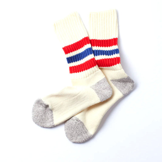 Coarse Ribbed Oldschool - Chili Red / Blue