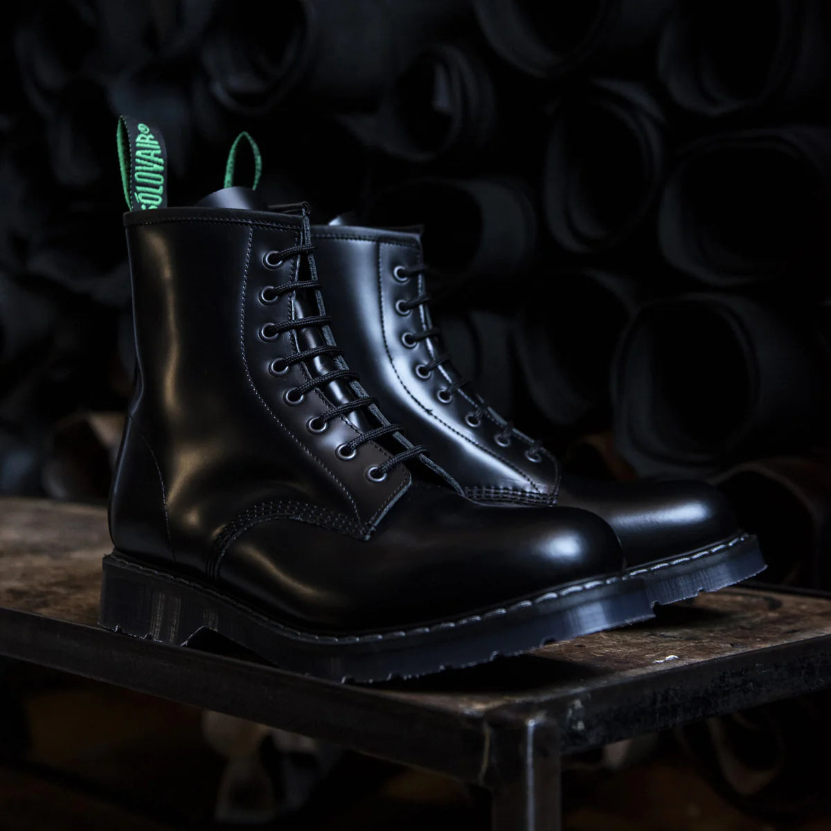 Derby Boot 8 Eye - Schwarz Hi Shine