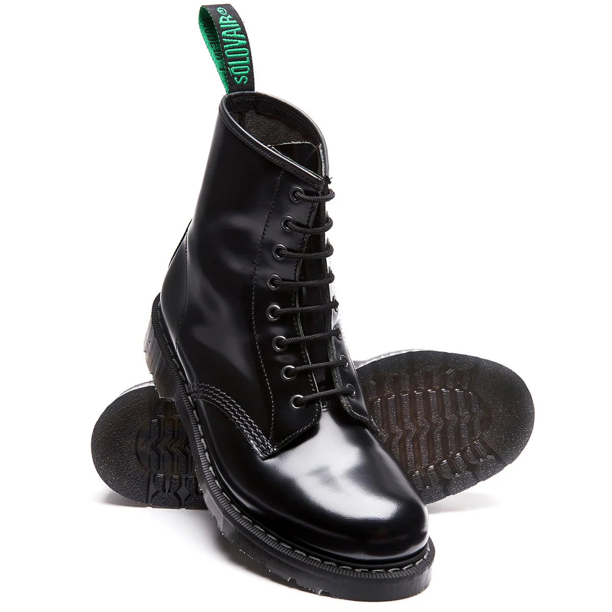 Derby Boot 8 Eye - Schwarz Hi Shine
