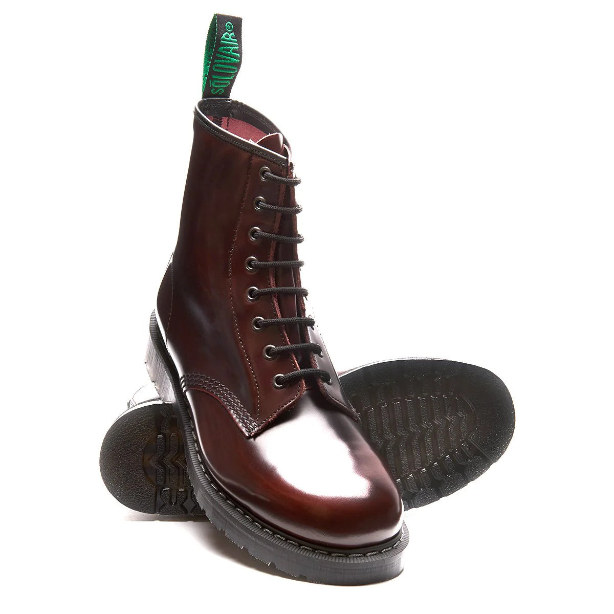 Derby Boot 8-Loch - Burgundy Rub-Off