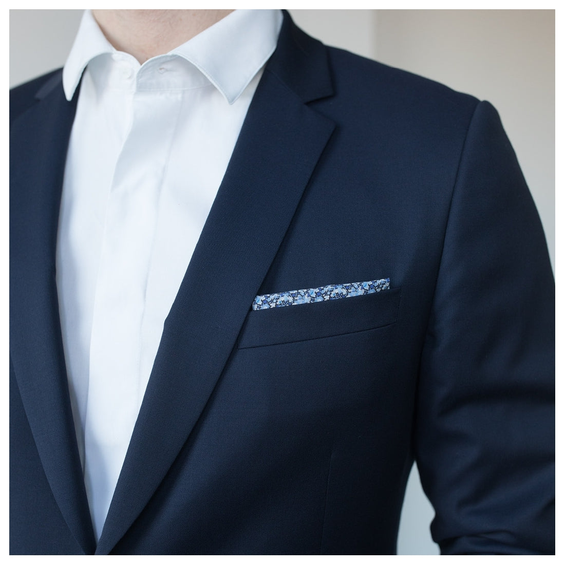 Liberty Blue Pepper Pocket Square
