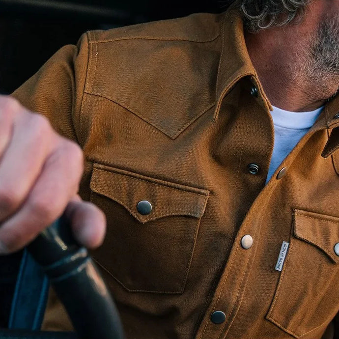 Fenceline Duck Canvas-Hemd – Cognac Raw