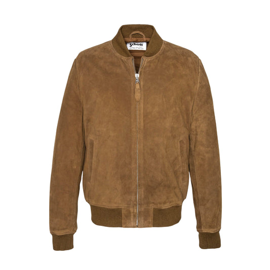 Schott Casual jacket, goat leather - Rust