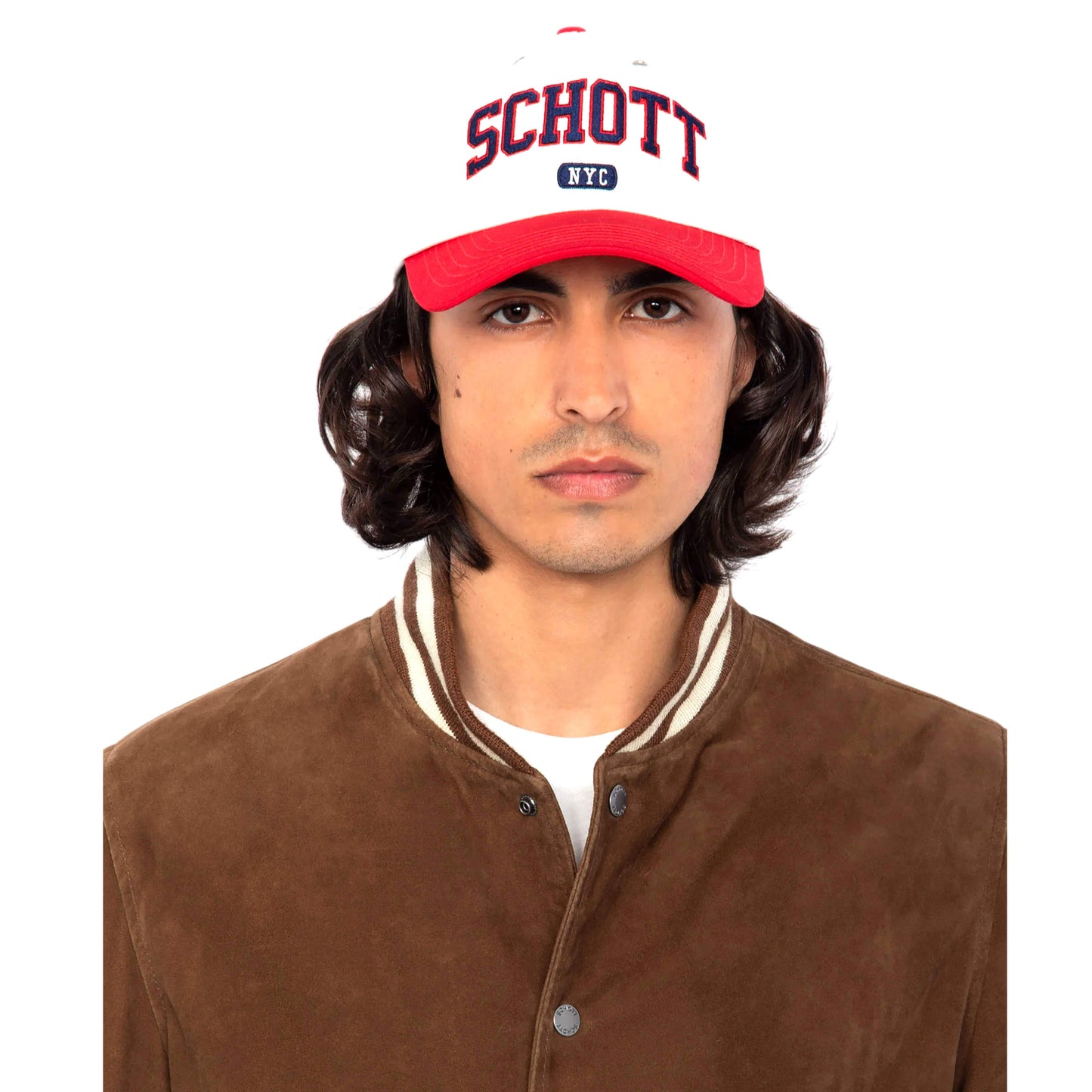 Collegejacke, Ziegenwildleder - hellbraun