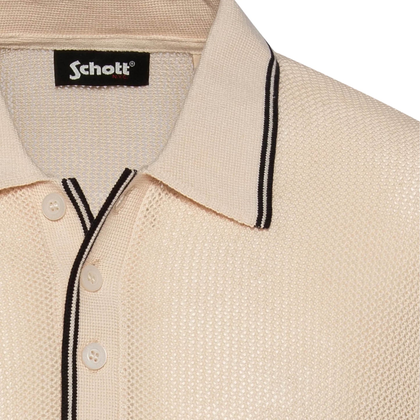 Polo Retro 50s Mesh Knit - Off White