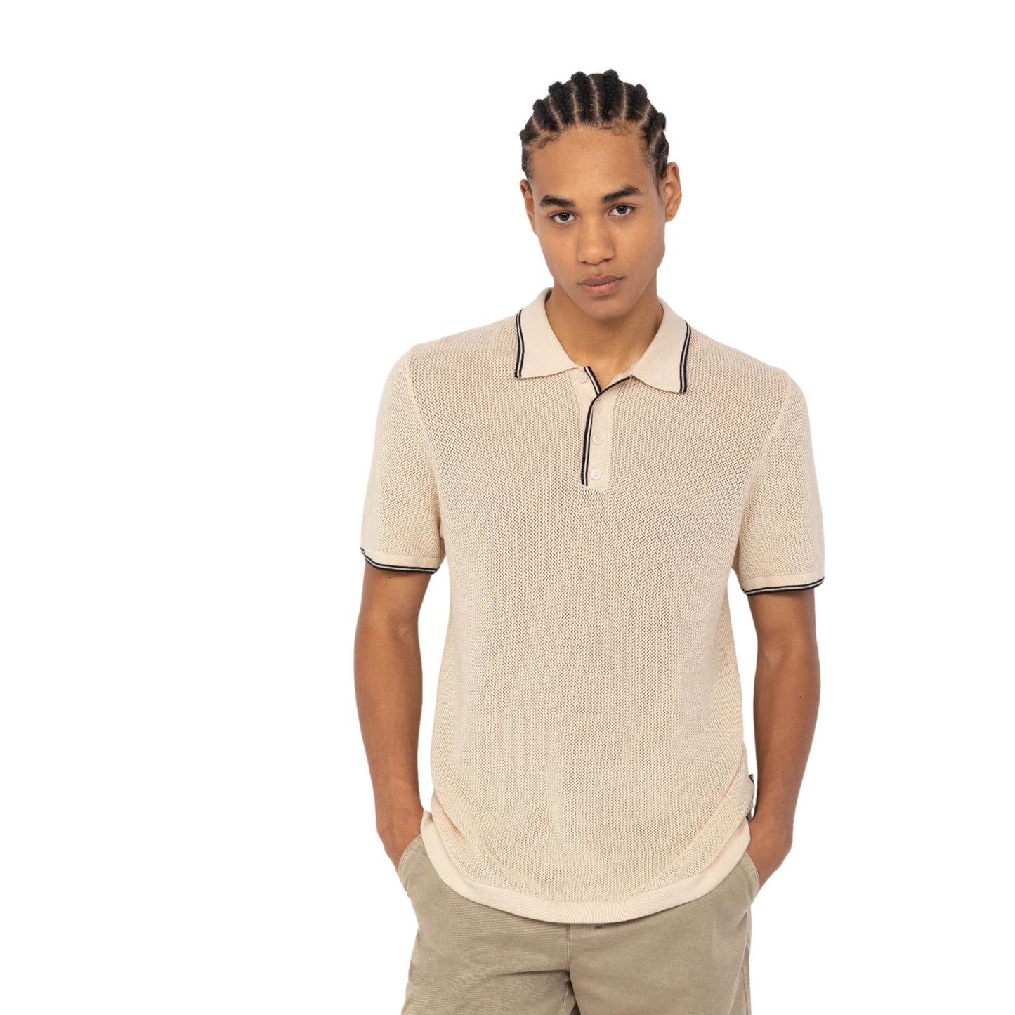 Retro 50s Mesh Knit Polo Shirt by Schott – Vintage Style