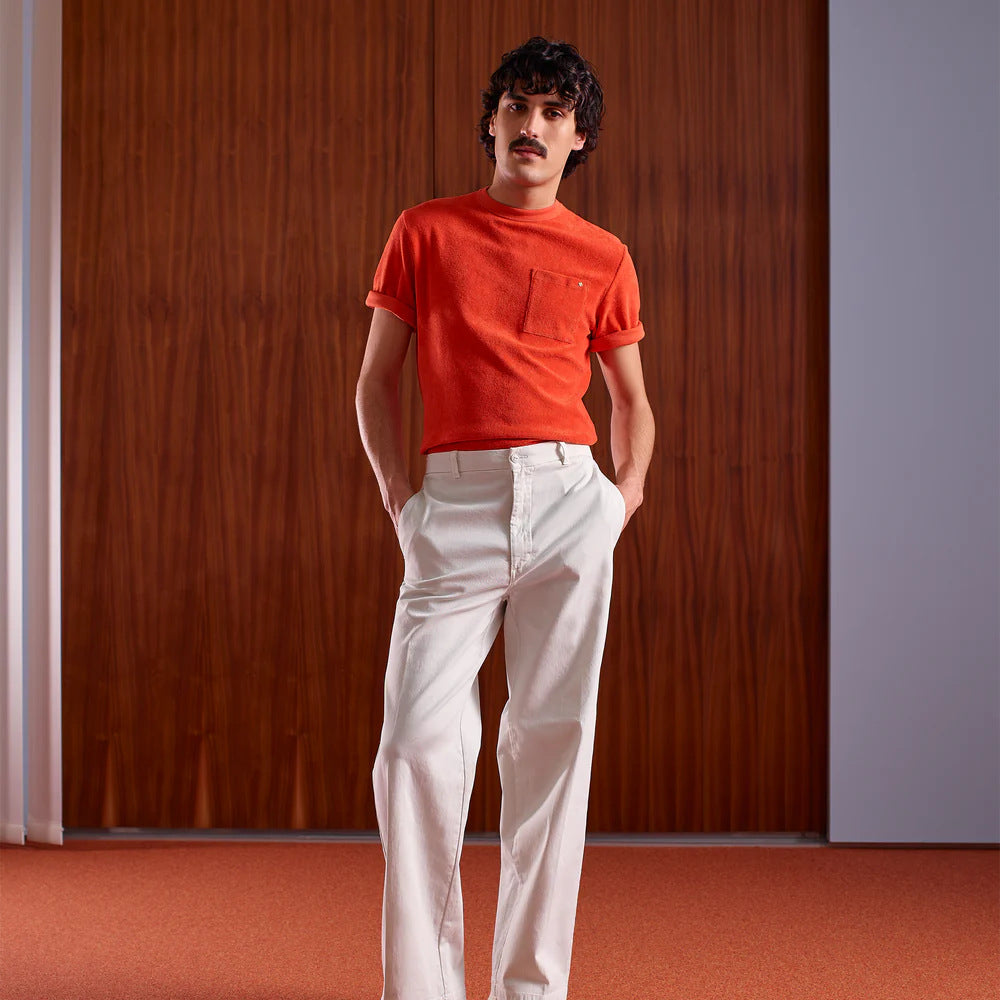 T-Shirt aus Frottee - Orange