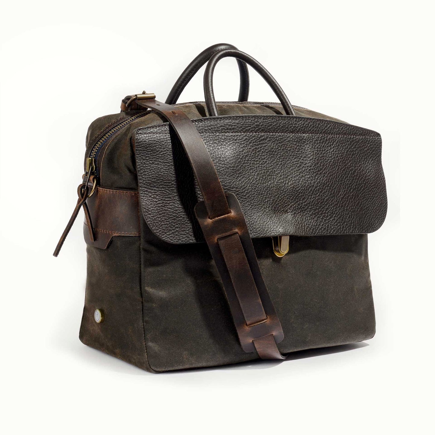 Zeppo Canvas Arbeitstasche - Dark Khaki Waxed
