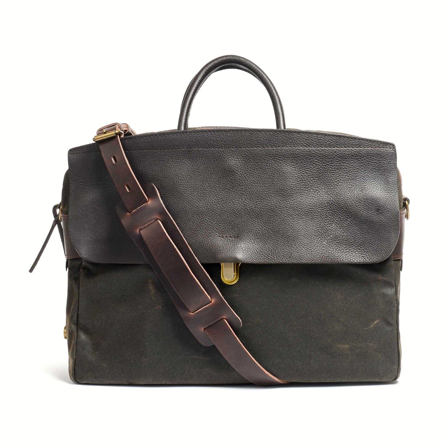 Zeppo Canvas Arbeitstasche - Dark Khaki Waxed