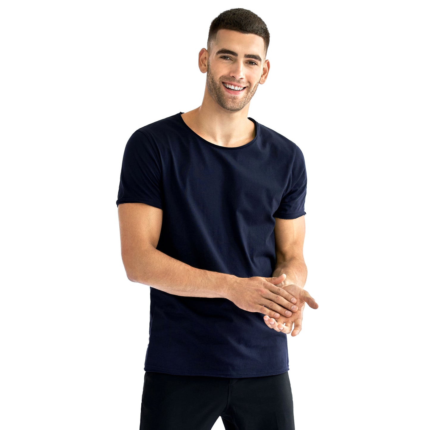 Crew-Neck Relaxed T-Shirt - Dark Navy