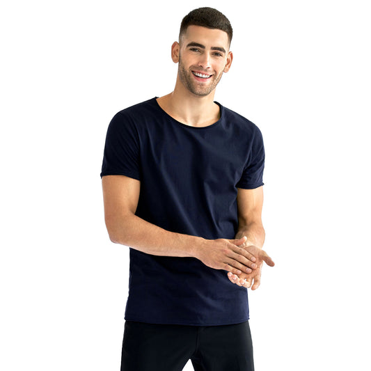 Crew-Neck Relaxed T-Shirt - Dark Navy