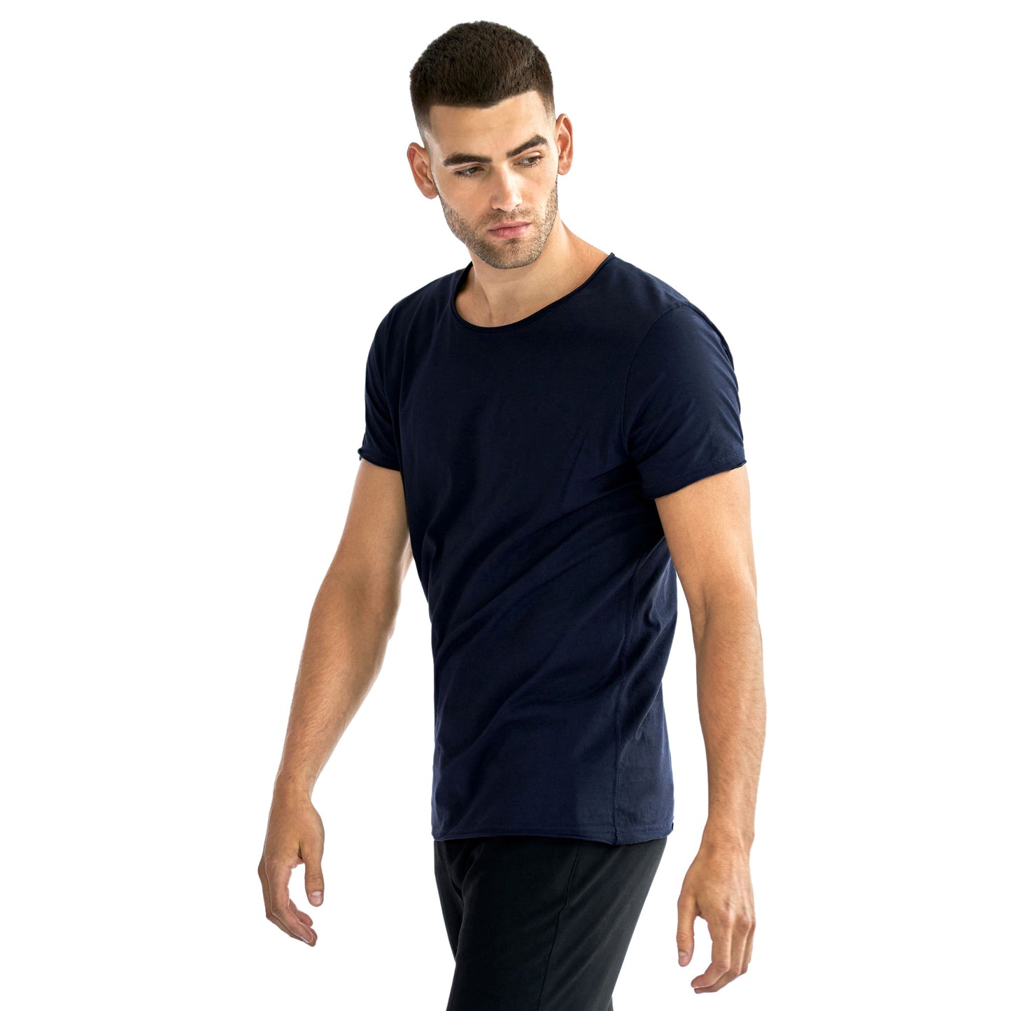 Crew-Neck Relaxed T-Shirt - Dark Navy
