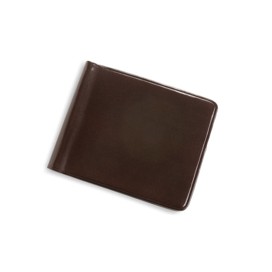 Il Bussetto bi fold clip wallet brown