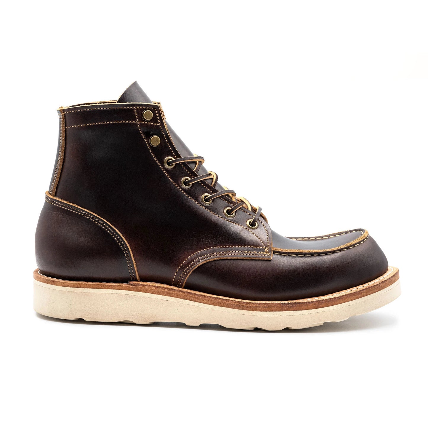 truman boot moc toe bay double shot side view