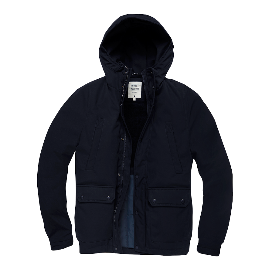 Feldjacke mit Sherpa-Futter 25124 - Tiefblau