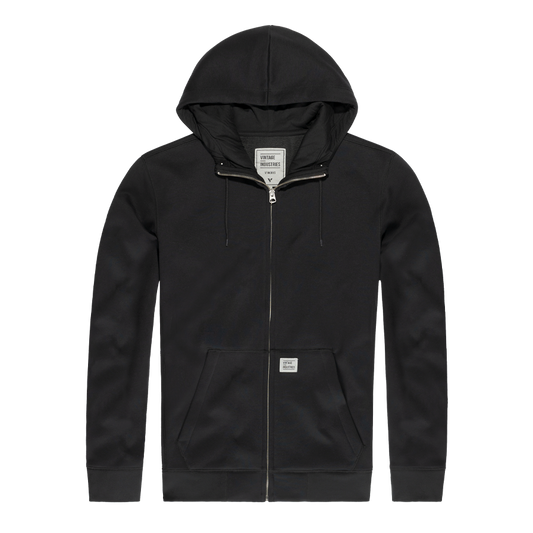 Vintage Hooded Zip Fleece 3020 - Black