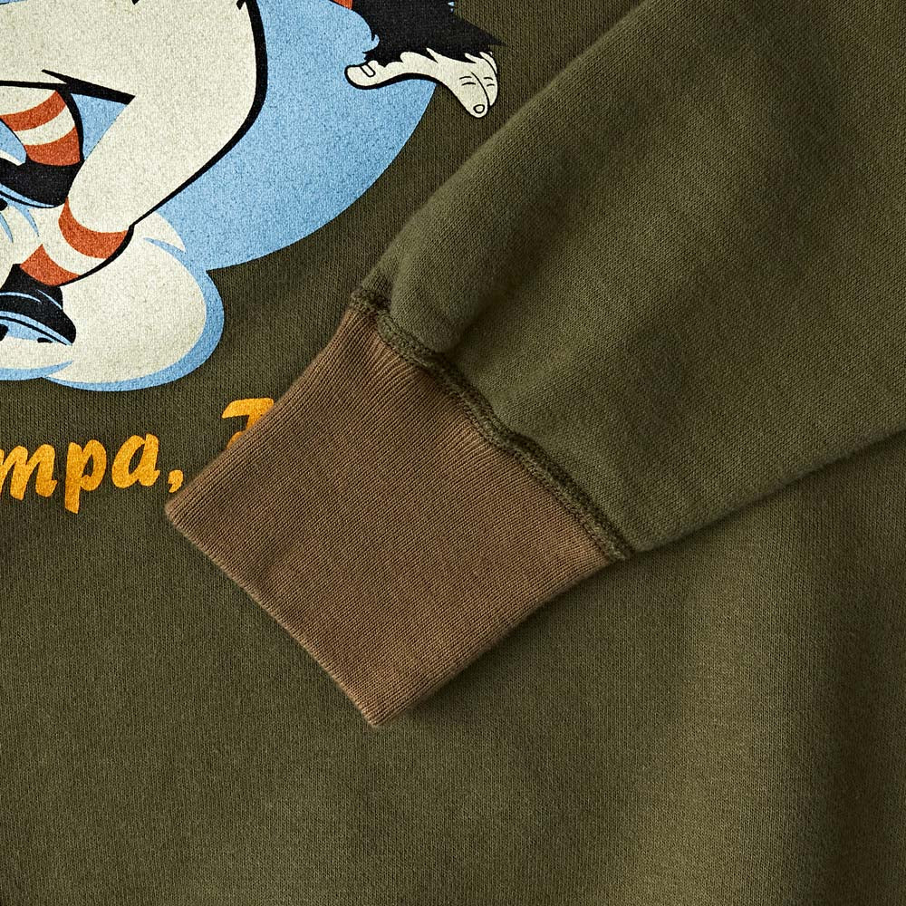 Crew Neck "451st Bomb.SQ" BR69065 - Olive